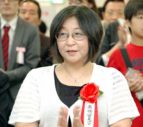 Rumiko Takahashi auf der 50zigsten Shonen Sunday Jubiläumsveranstaltung